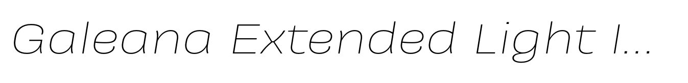 Galeana Extended Light Italic